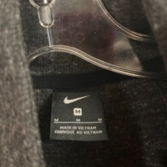 Nike Womens Heathered Quarter Zip Mock Neck Long Sleeve Jacket Dark Gray Size M - Picture 3 of 4